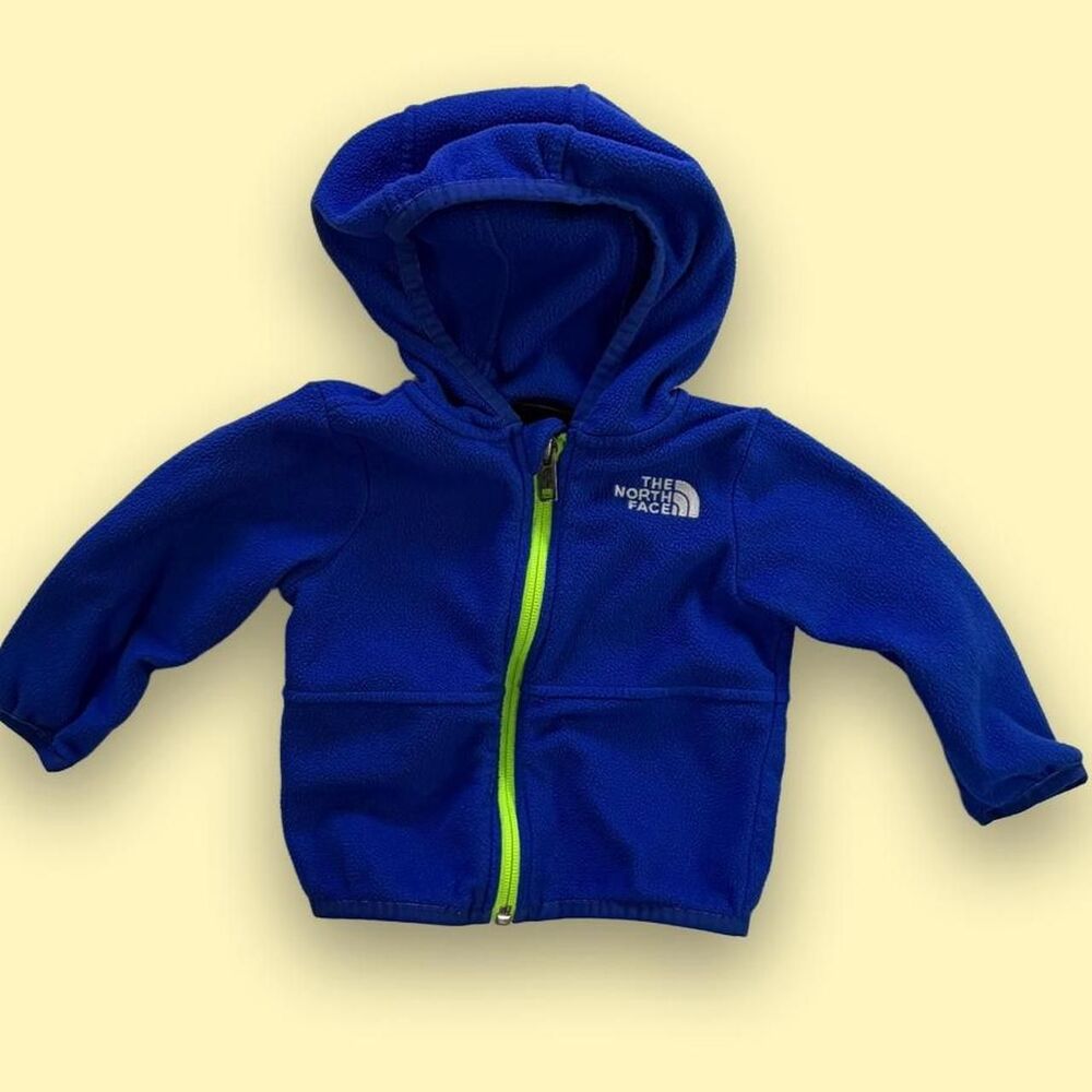 The North Face blue kids zip up hoodie